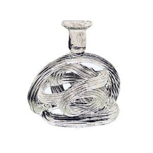 Hand Blown Twisted Knot Glass Candlestick Holder Unique Art Glass 2 available NU